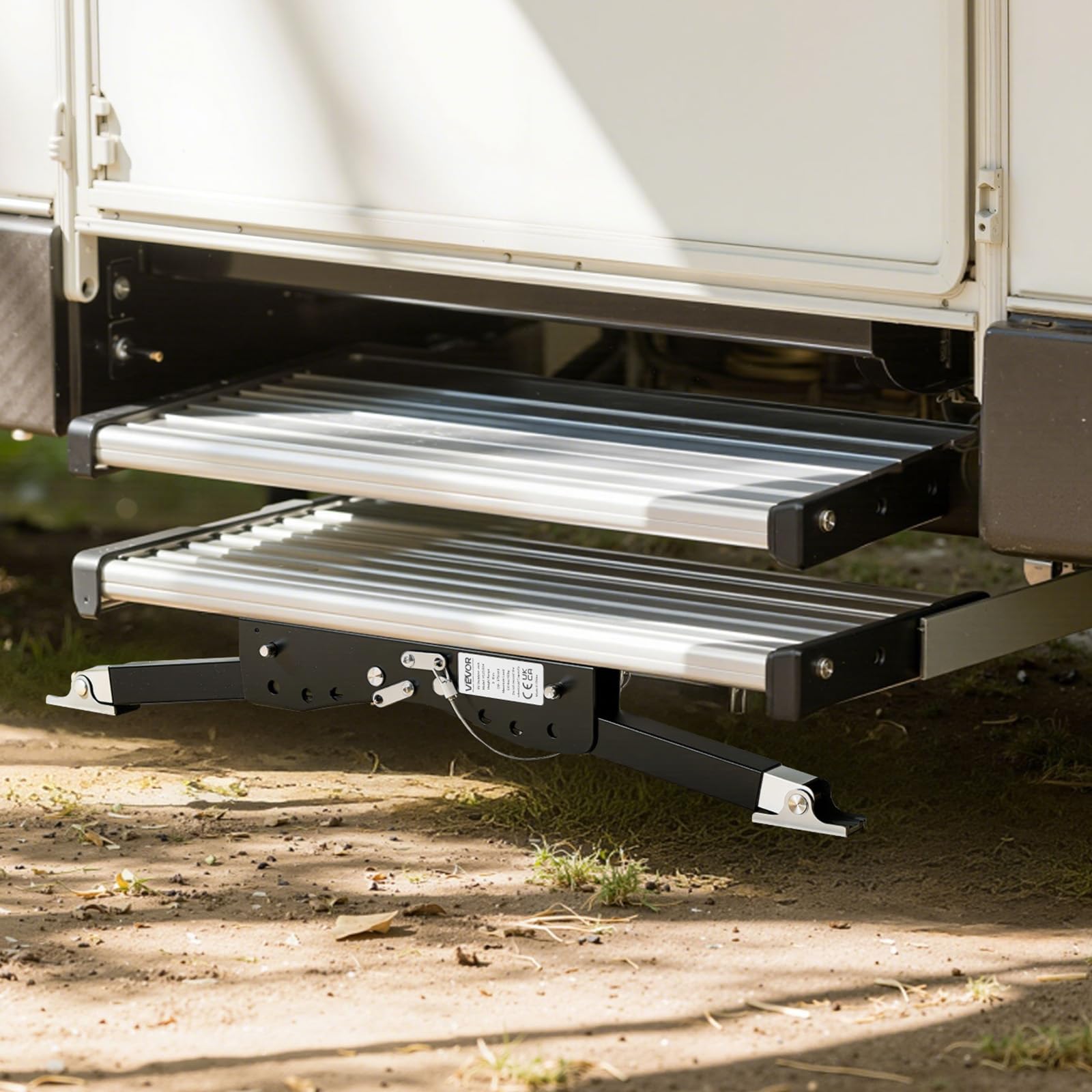 VEVOR Stabilisateur de Marche pour Camping-car, Kit Stabilisateur d'Escalier Réglable en Hauteur 76,2-381 mm, avec Revêtement en Poudre en Acier, Pliable, Accessoire pour Caravanes à Sellette