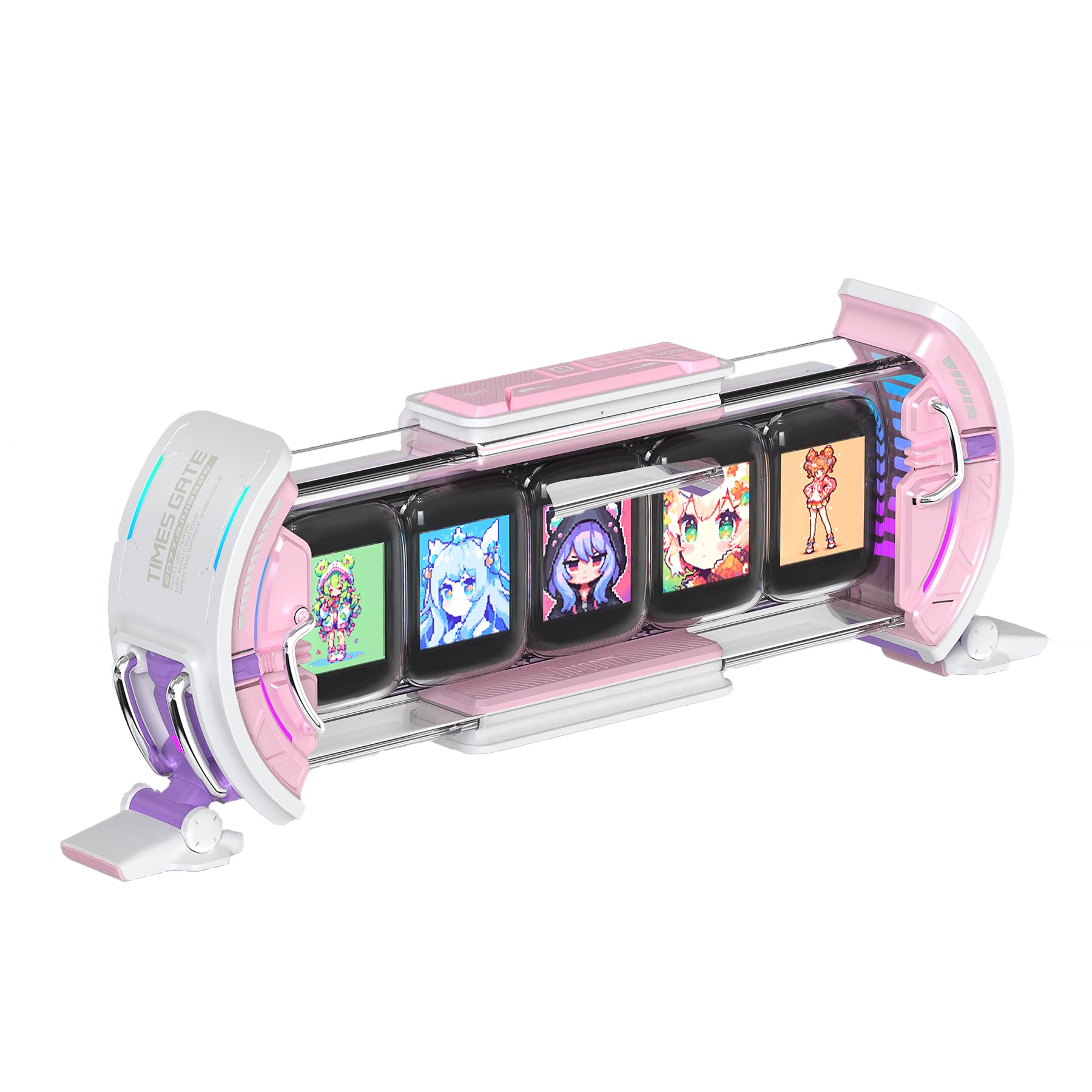 Divoom Times Gate ピンク Divoom Times Gate Pixel Art Bilgilendirici Ekran, WIFI 5 adet 128