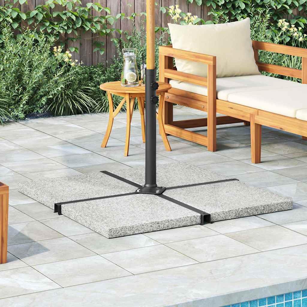 Parasol przeciwsłoneczny, płyta obciążeniowa, granit, 25 kg, kwadratowy, szary