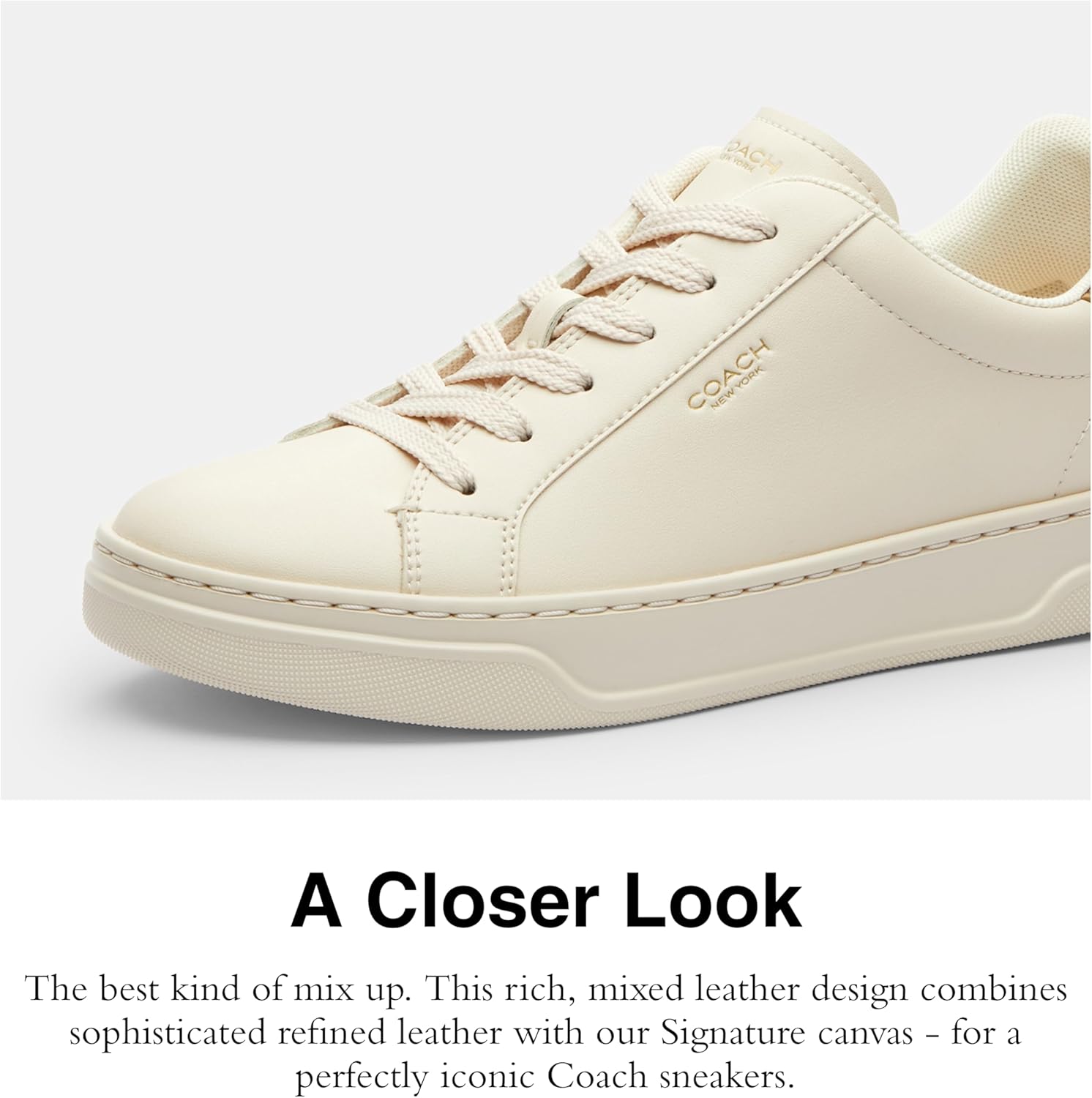 Coach Womens High Line Signature Coated Canvas Sneake - Image 4