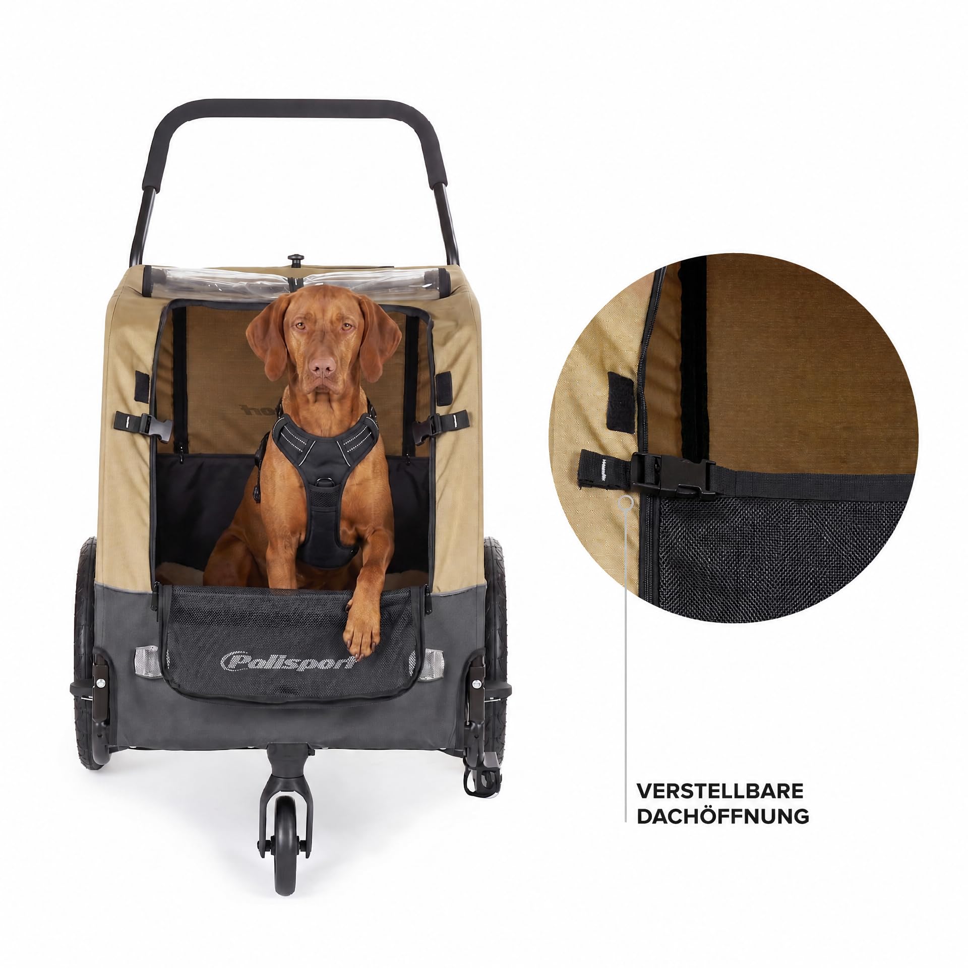 Polisport Hundeanhänger & 2-in-1-Kinderwagen Größe M & XL