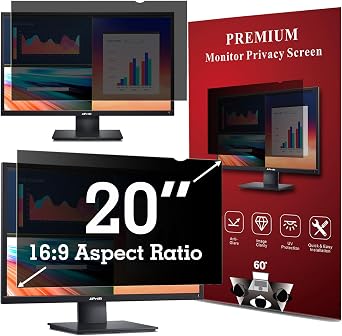 20 Inch Privacy Screen Filter for Widescreen 169 Monitor