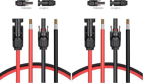 Miniatura 10 de BougeRV Cable de extensión solar de 30 pies 10AWG con conector solar en ambos extremos con par adicional gratuito de conectores Kit de herramienta
