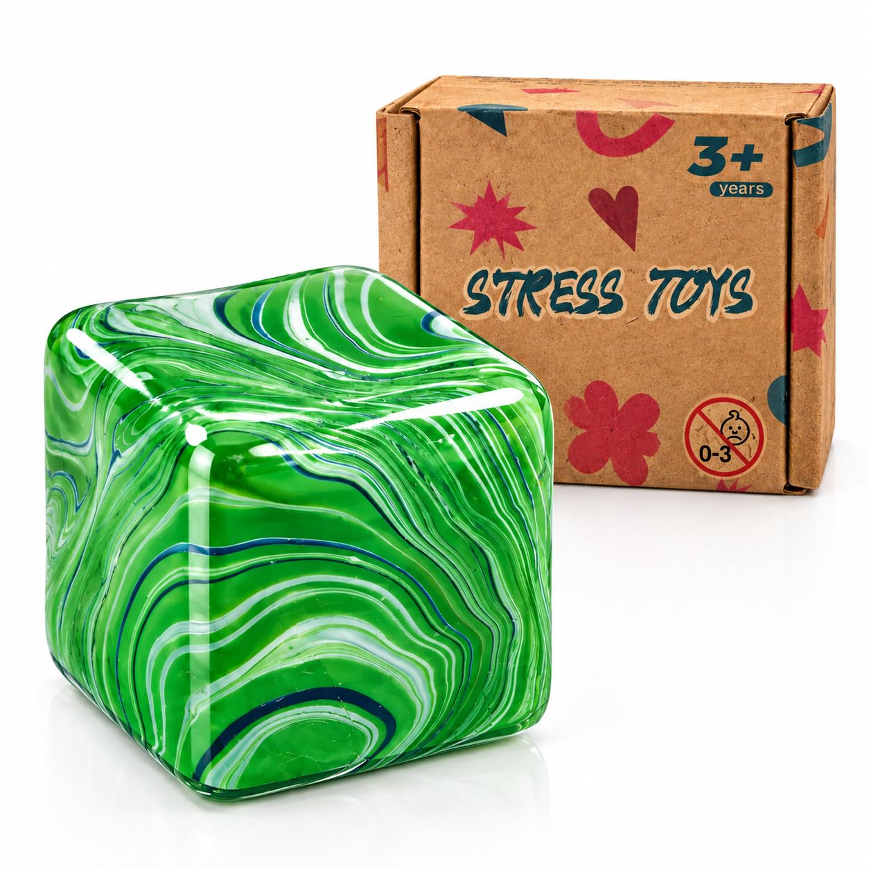 FazaVexior 5cm Cube Squishy Toy – Squeeze Toy for Kids 3+ & Adults, Sensory Fidget Toy & Stress Ball for Relaxing Hands-On Play, Durable 1 Pack — image 1