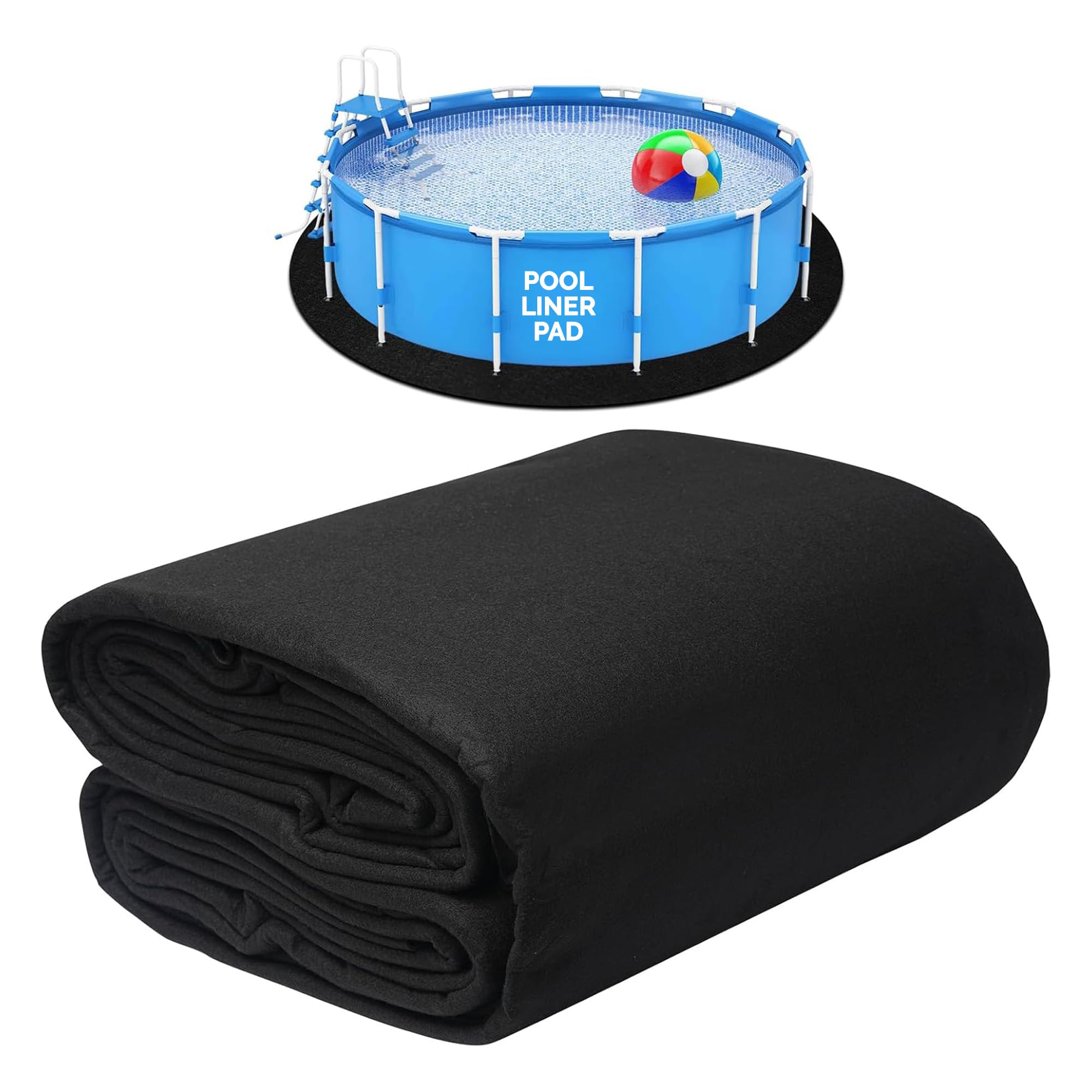 Swimline HYDROTOOLS Liner Pad Protection Mat for Above Ground Swimming Pools, Round, 18ft-image-9