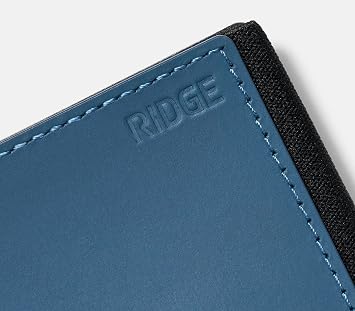 Ridge Biflex Wallet for Men - Slim Minimalist Compact Wallet with RFID Protected Lining, Leather Front Pocket Wallets for Men (Cobalt Blue)