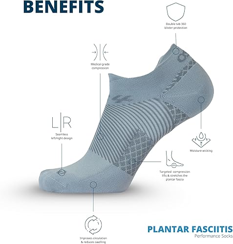 Miniatura 3 de OS1st Calcetines invisibles para fascitis plantar FS4 alivia la fascitis plantar, dolor de talónarco y mejora la circulación