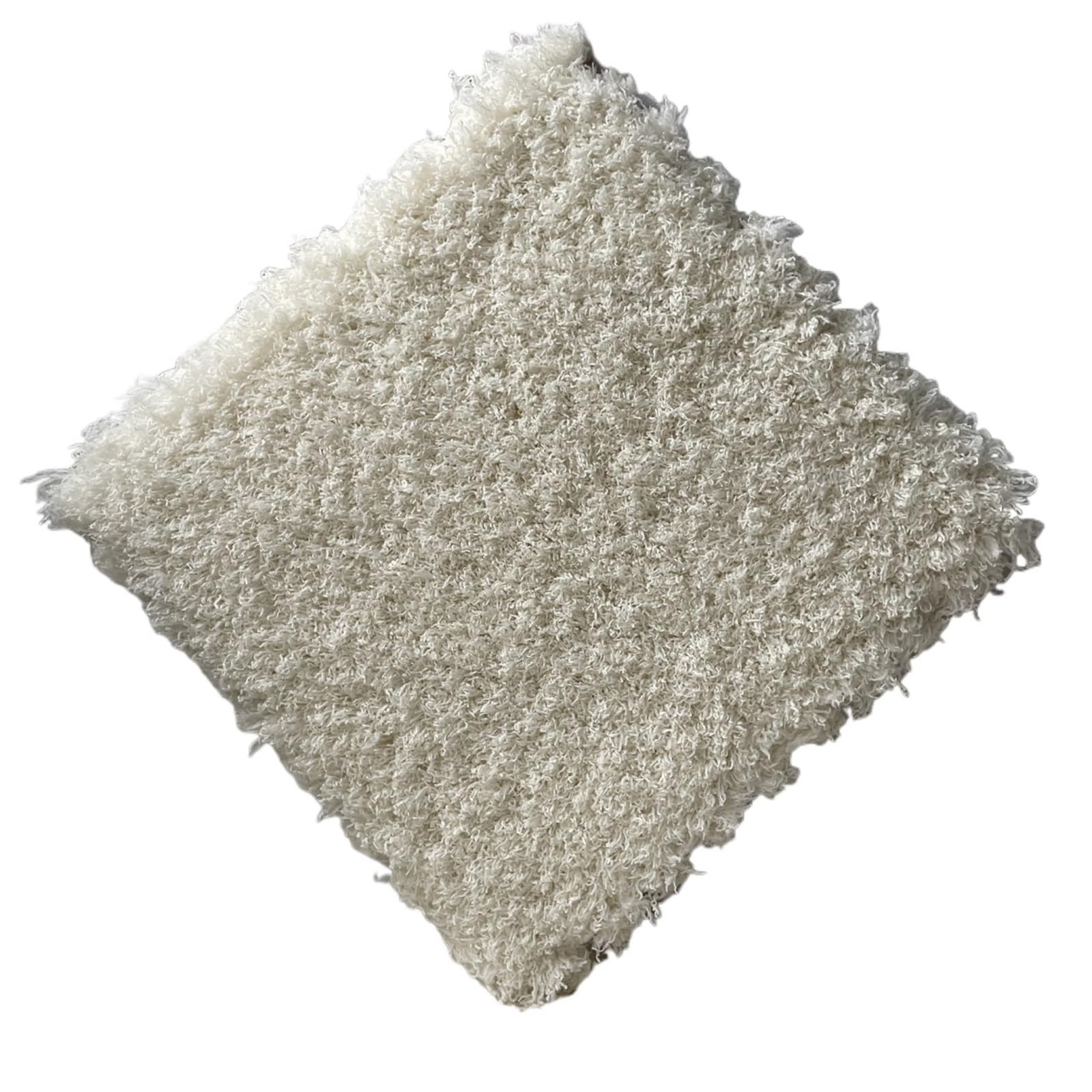 Pluszowa mata puzzlowa, Pluszowa piankowa mata podłogowa Puzzle 10 szt. Wielokolorowe, blokujące się płytki dywanowe(Creamy-white)