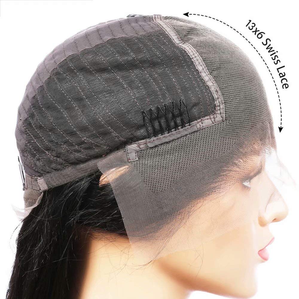 Wig Short Bob Wig Brazilian Body Wavy Remy Virgin Hair 13x6 HD Transparent Lace Front Human Hair Wig For Black Women Pre Plucked With Baby Hair Bleached Knots 150 Density 10Inch