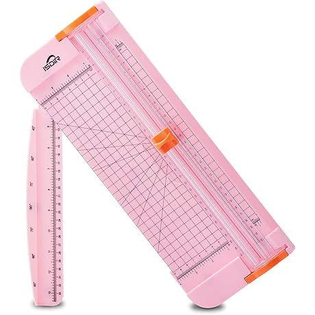 A4 Paper Cutter 12 Inch Pink, Automatic Safety Paper Trimmer
