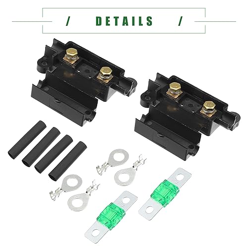 Miniatura 7 de Motoforti ANS - Kit de portafusibles para sistema de batería doble, portafusibles ANS, fusible de 30 amperios, terminales de tubo, funda