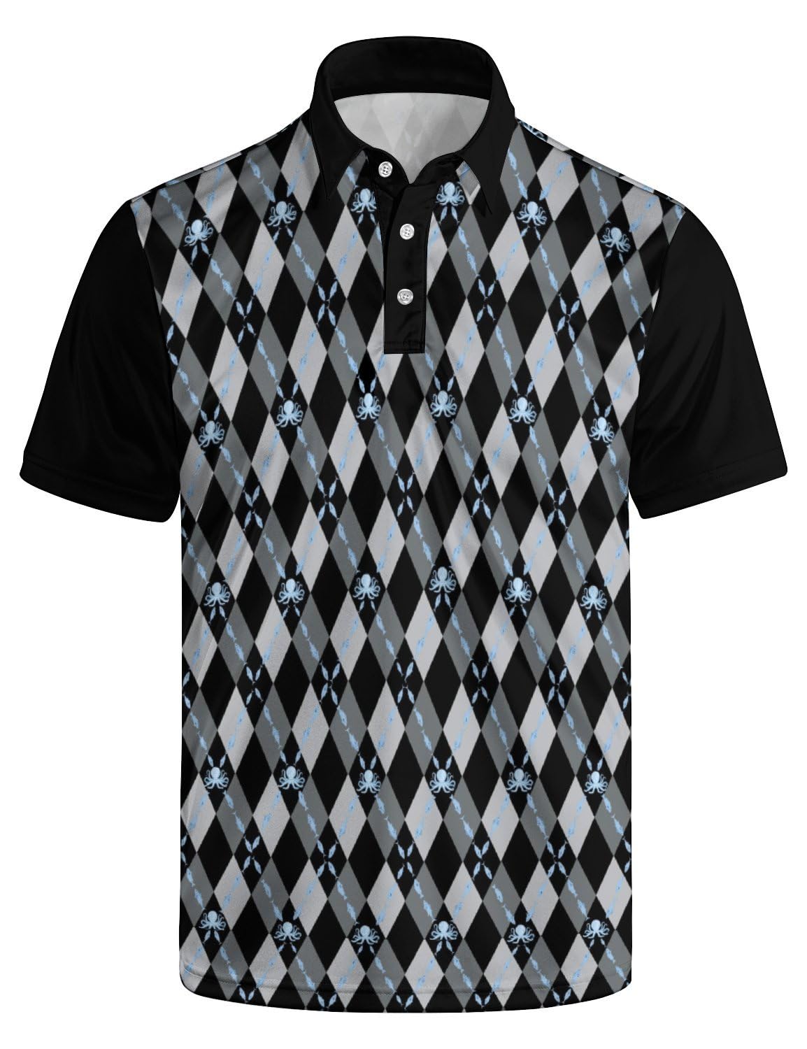 Men's Funny Golf Shirt Short Sleeve, Casual Polo Shirts for Men