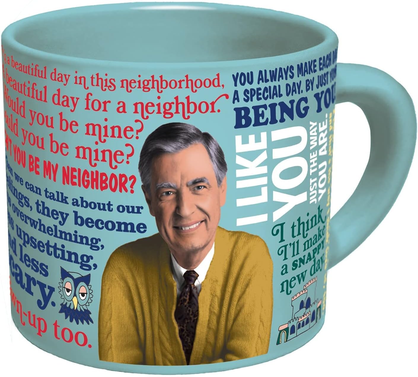 The Unemployed Philosophers Guild Mister Rogers Heat Changing Color Transforming Mug - Hot Coffee Changes Mr Rogers' Outfit, Comes in a Fun Box, 14 oz - Image 9