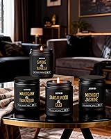 Vista 2 de AOOVOO Velas perfumadas para hombres – Paquete de 4 velas para el hogar, cera de soja de 36 onzas, tiempo de combustión de 200 horas, juego de velas