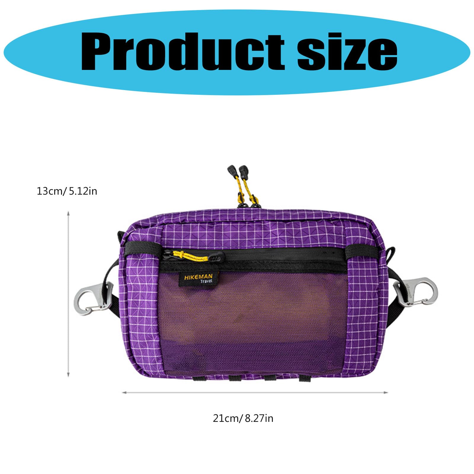 Práctica riñonera para mujeres y hombres, riñonera pequeña, para guardar el teléfono, para mujeres y hombres, cinturón deportivo al aire libre, Color morado, H