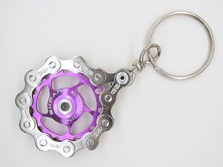 [good stuff] 新色出ました！ 自転車チェーン キーホルダー（プーリー付）パープル