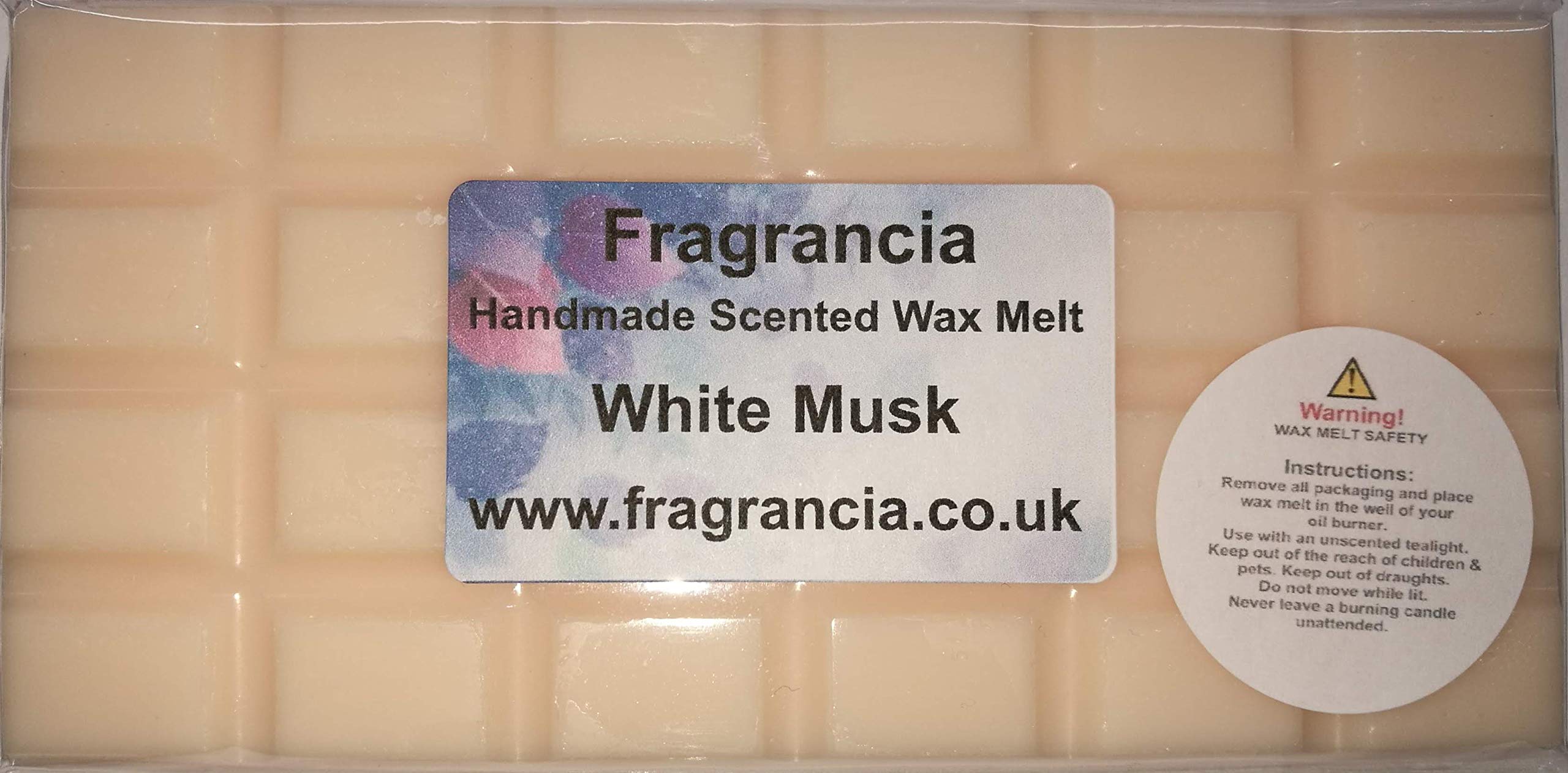 Fragrancia A Single Handmade Highly Scented Wax Melt Bar (White Musk)