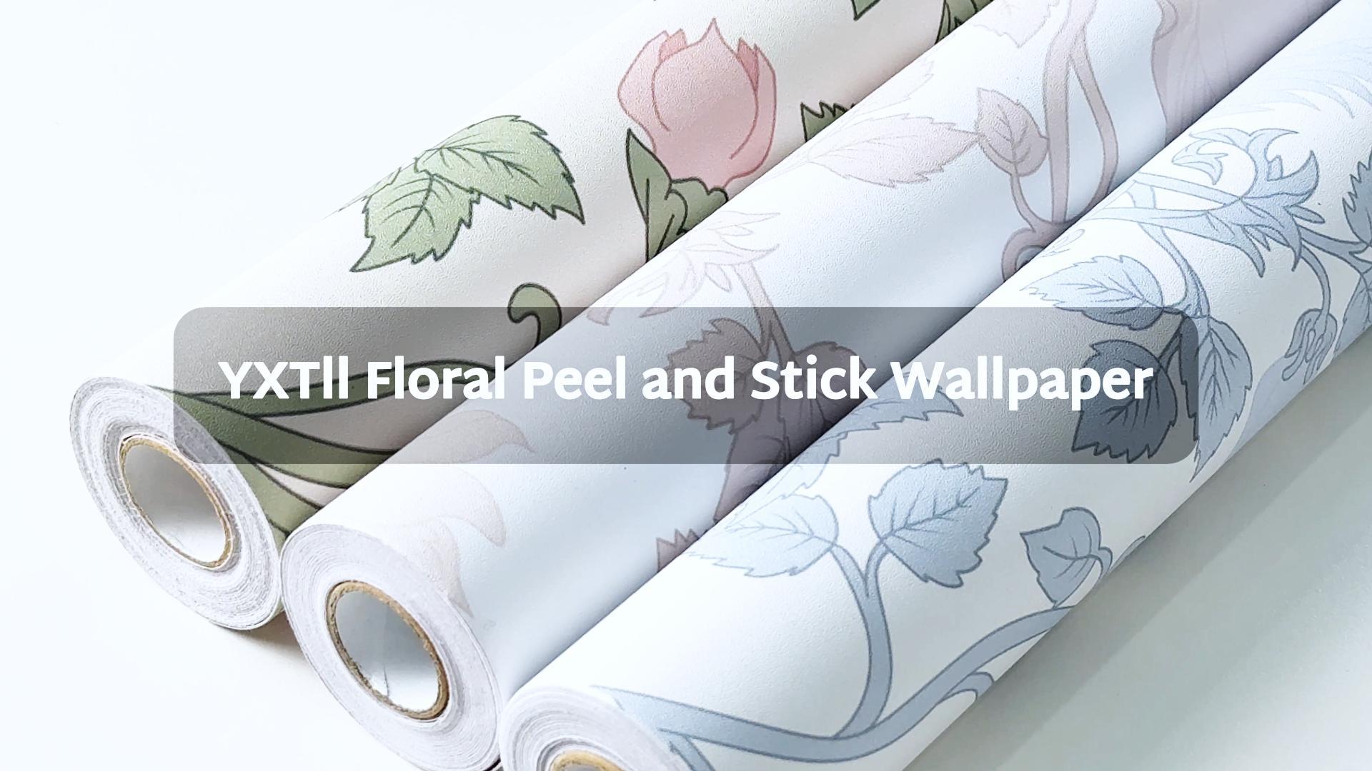piii♡ YXTII Floral Wallpaper Peel and Stick 236.2