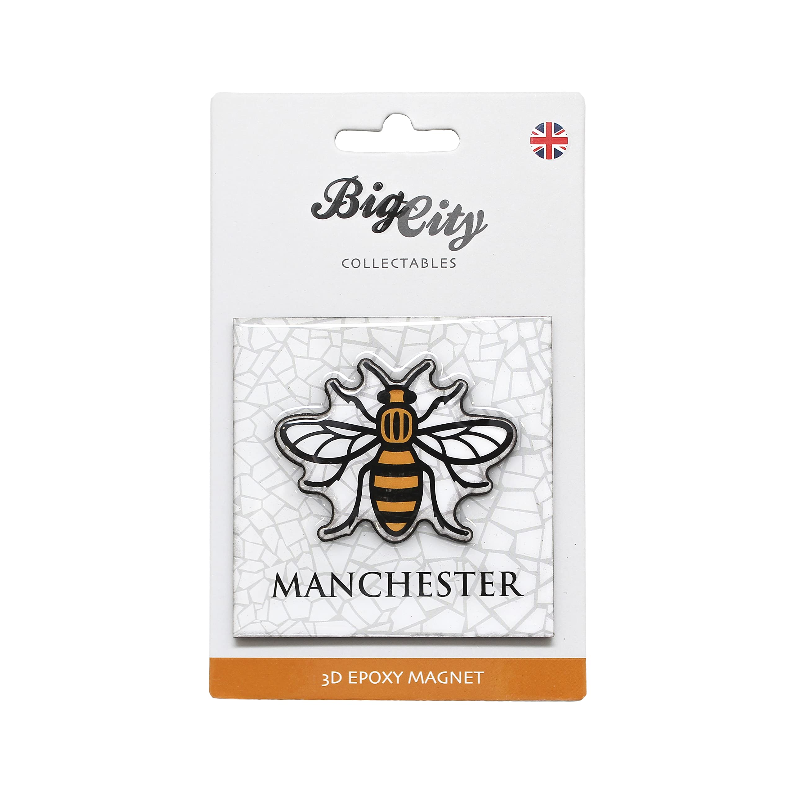 Big City 3D Epoxy Fridge Magnet Manchester Bee Liverpool Birmingham Newcastle Skyline Liver Bird (Manchester Bee 3D Epoxy)