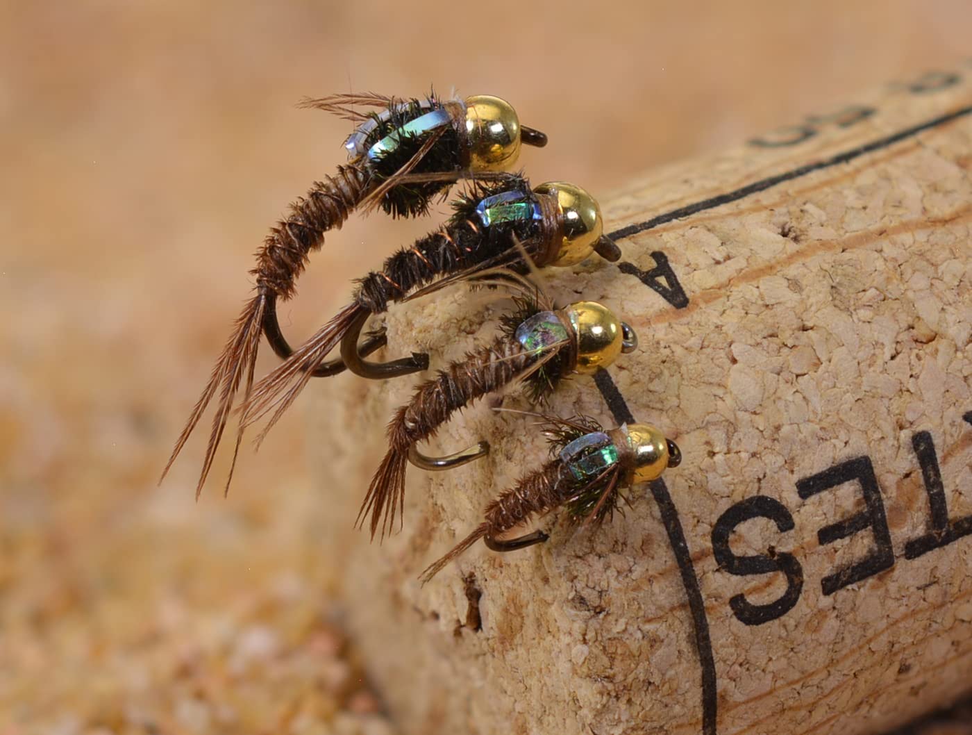 Bead Head Quasimodo Pheasant Tail Mayfly Nymph Flies Tied on Mustad Signature Fly Hooks - 12 Flies (Hook #18)
