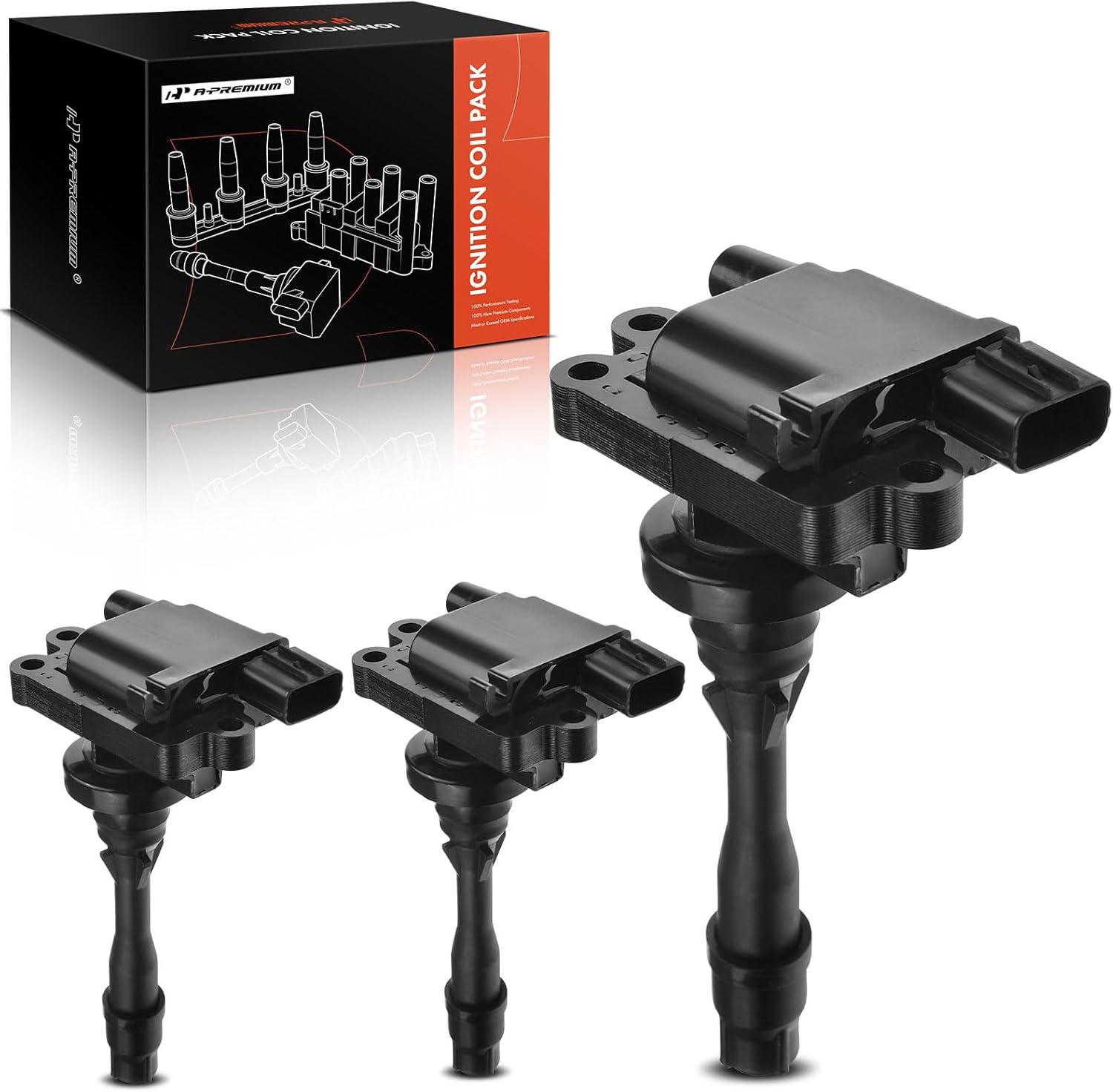 A-Premium Ignition Coil Compatible with Mitsubishi Montero 2003-2006 V6 3.8L 3-PC