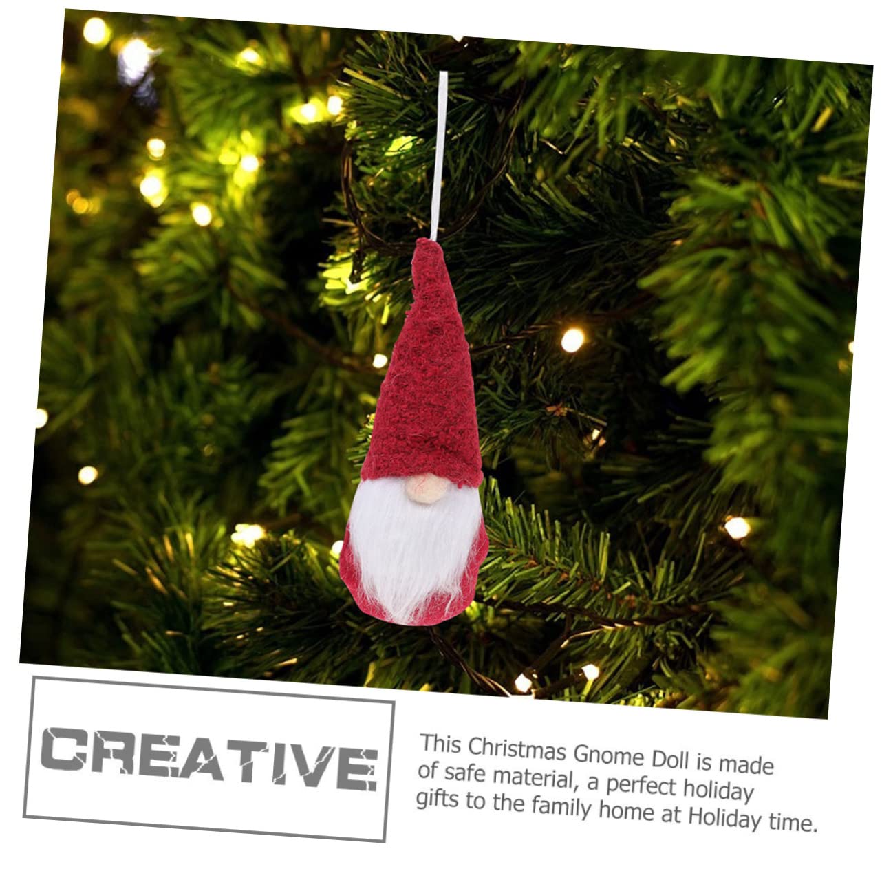 PRETYZOOM 30 STK Weihnachtspuppe Dekorative Kleine Wichtel Weihnachtsbaum Hängende Zwerge Weihnachtsbaumzwerg Weihnachtsschmuck Weihnachtstischschmuck Weihnachtsmann-Schreibtisch Stoff Rot