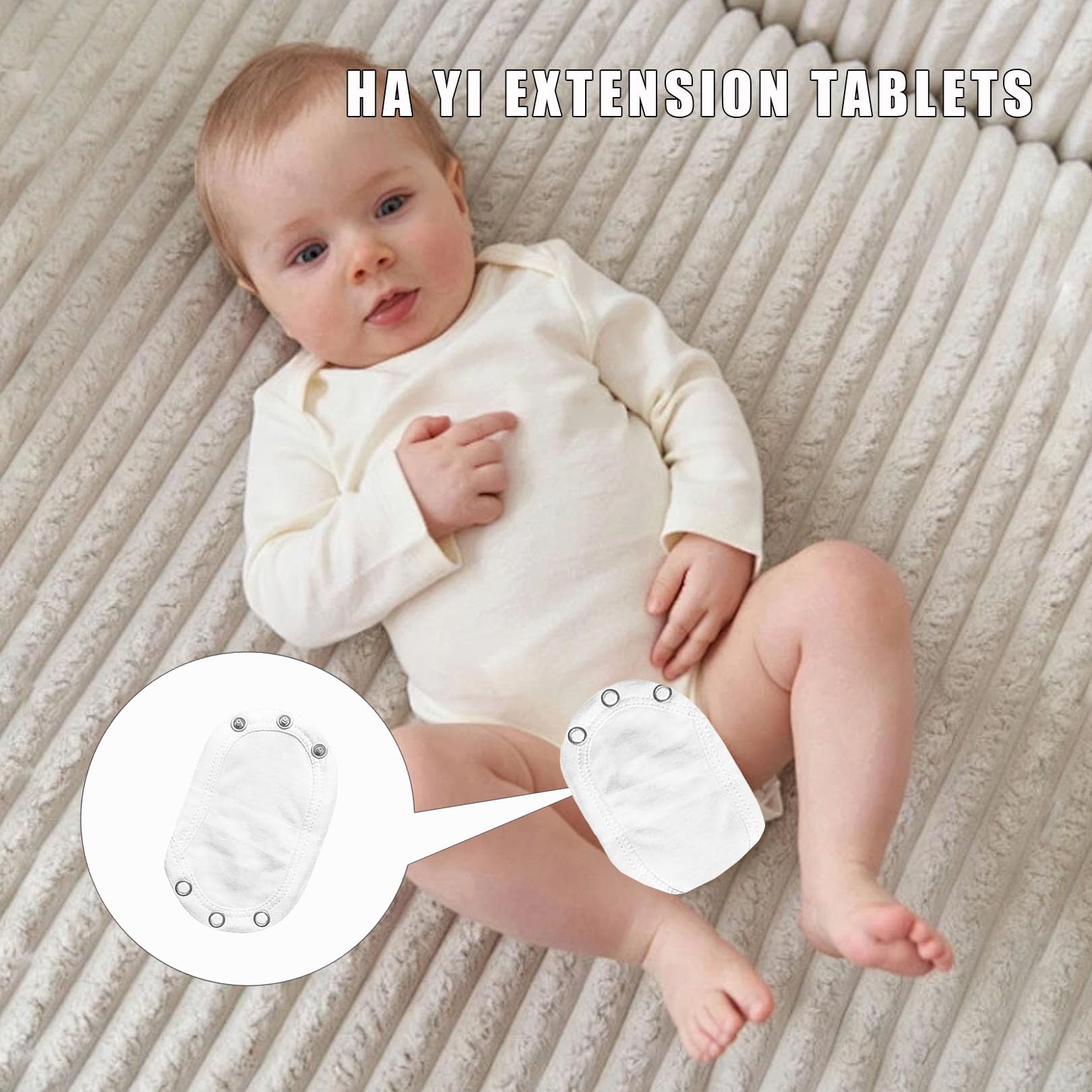 4 Stücke Bodyverlängerung,Bequem Body Verlängerung,Baumwollmaterial,Body Verlängerung,Einstellbare Bodysuit Extender,Universal Verlängerungen,Geeignet für Verlängerung (Weiß)