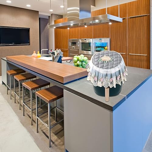 Miniatura 4 de Cubierta para freidora de aire, paño a prueba de polvo para electrodomésticos, cubierta protectora de encaje para freidora de aire