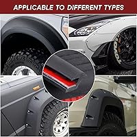 Vista 5 de Moldura de borde de guardabarros, sello de goma EPDM de guardabarros para arco de rueda de automóvil y camión, junta de goma para guardabarros