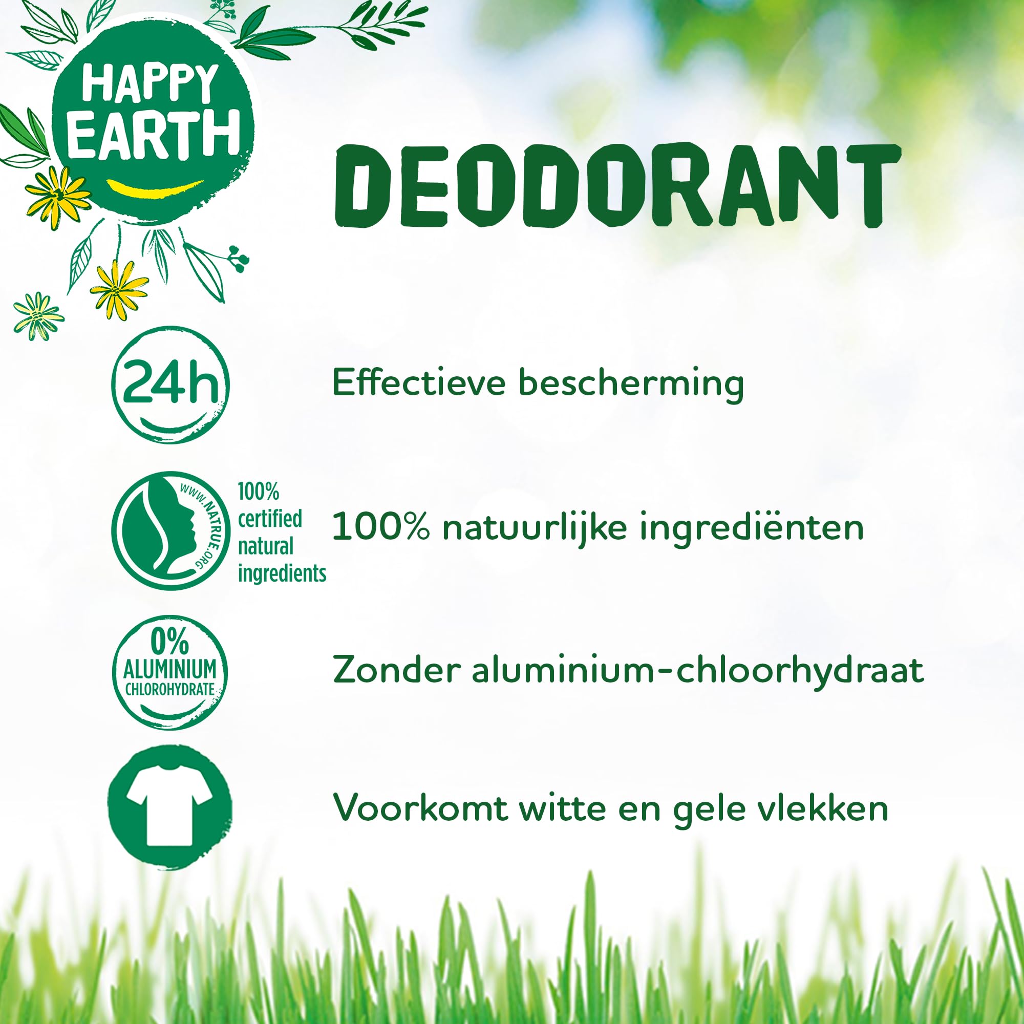 Happy Earth Crema Desodorante - Para Hombres y Mujeres - Desodorante - 100% Ingredientes Naturales & Veganos - Bergamota - 45 gr