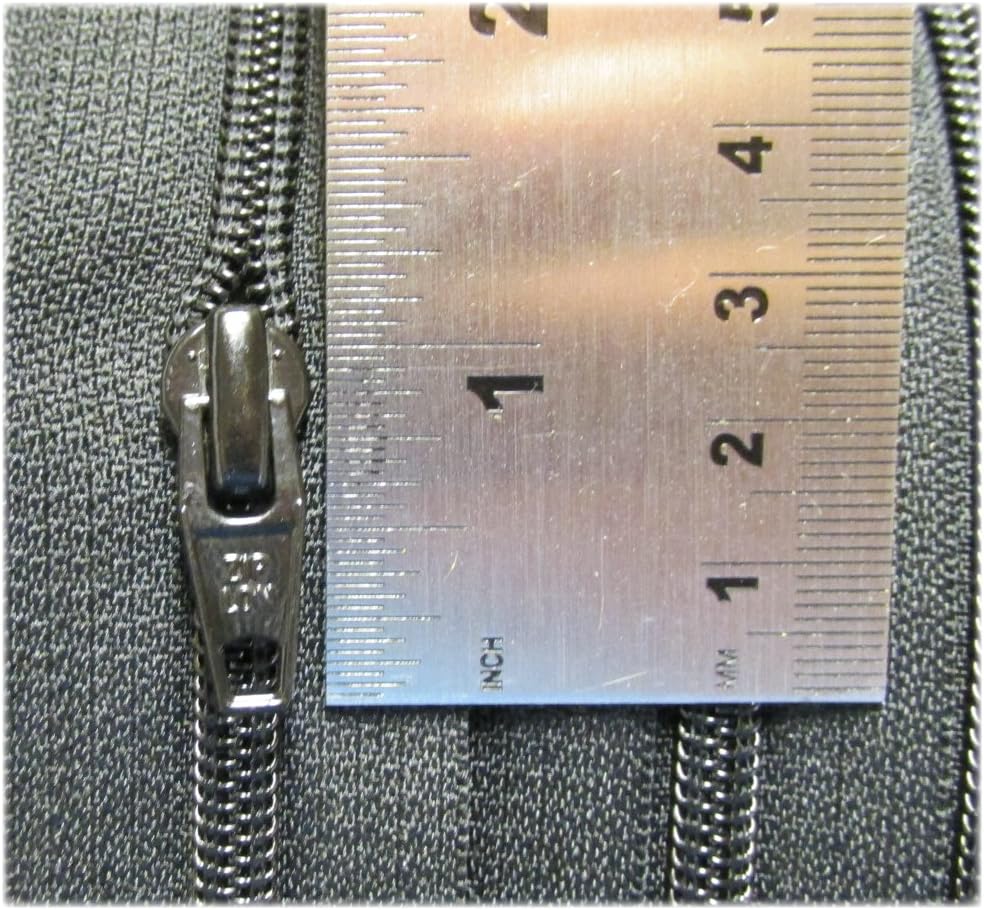 Continuous Chain Zip N5 Various Colours with Sliders YKK Ziplon Brand 5 Metre (Black)