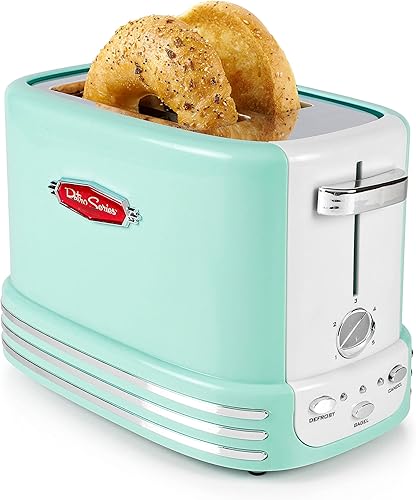 Miniatura 1 de Nostalgia Tostadora retro, 2 rebanadas, turquesa