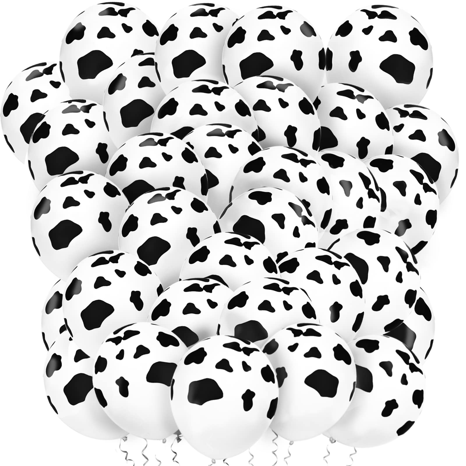 Lovestown 100 PCS Cow Print Balloons, 12 Inch Latex Farm Animal Balloons for Farmhouse Birthday Party Baby Shower Cowboy Cowgirl Party Decorations