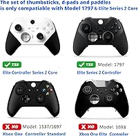 Vista 5 de Replacement Thumbsticks, D-pad, Paddles Trigger Buttons for Xbox One Elite Controller Series 2 & Elite Series 2 Core Controller (E-10IN1-Green)