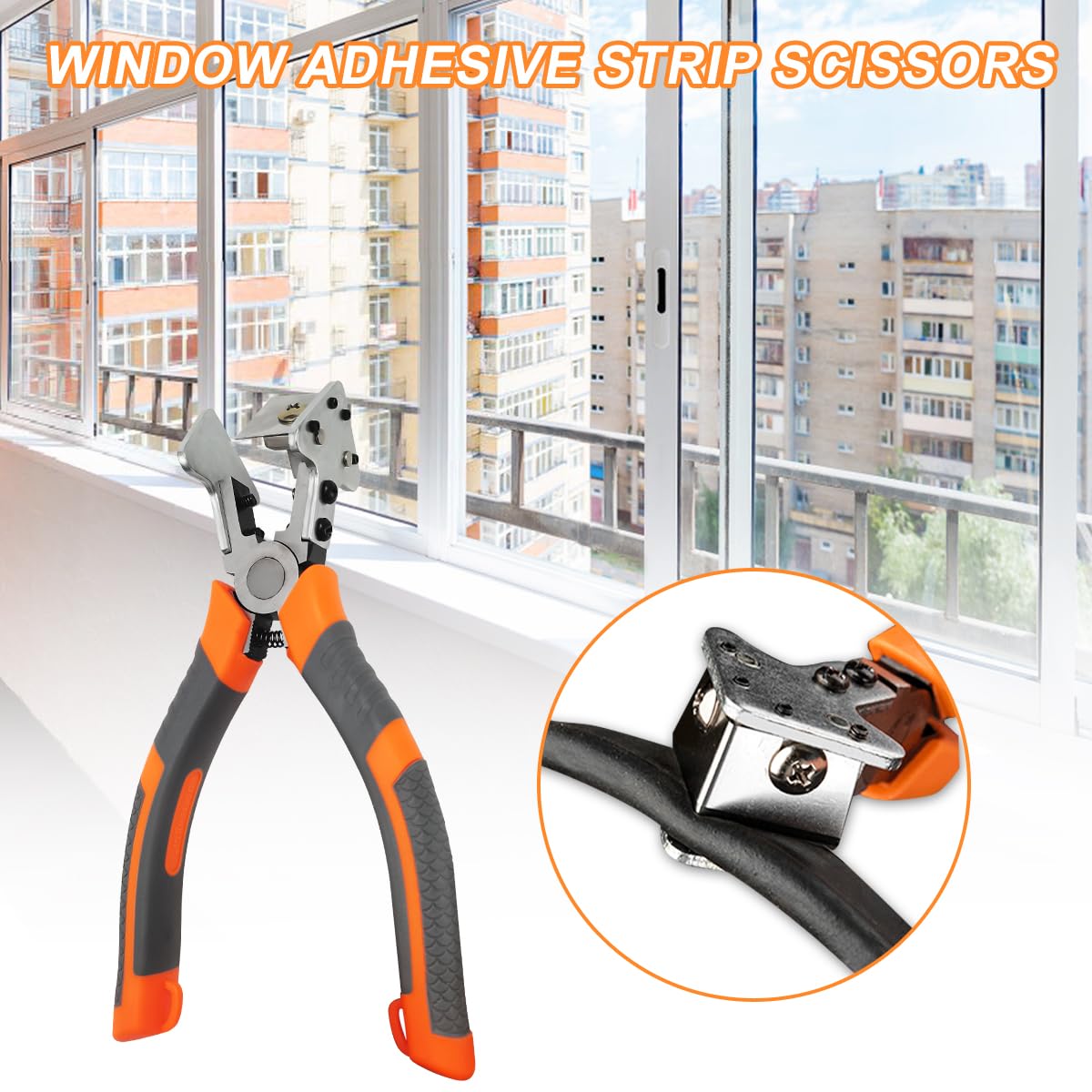 6 pulgadas Tijeras Electricista, 90 grados Alicates Electricista, Tijera Electricista con Cuchillas SK2, Cortador de Goma Cabeza enForma de v para Puertas Sellado de Ventanas