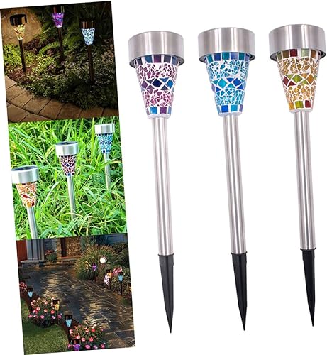 Miniatura 7 de Angoily 3 unids jardín luces decorativas fuera puerta decoración jardín luz calle luz solar al aire libre decorar luces decorativas lampara solar