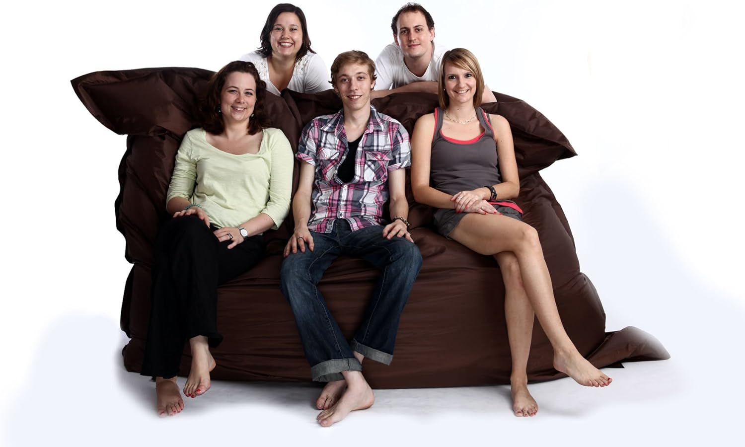 Miliboo Pouf gigante design marrone FAMILY MILIBAG Amazon.it Casa