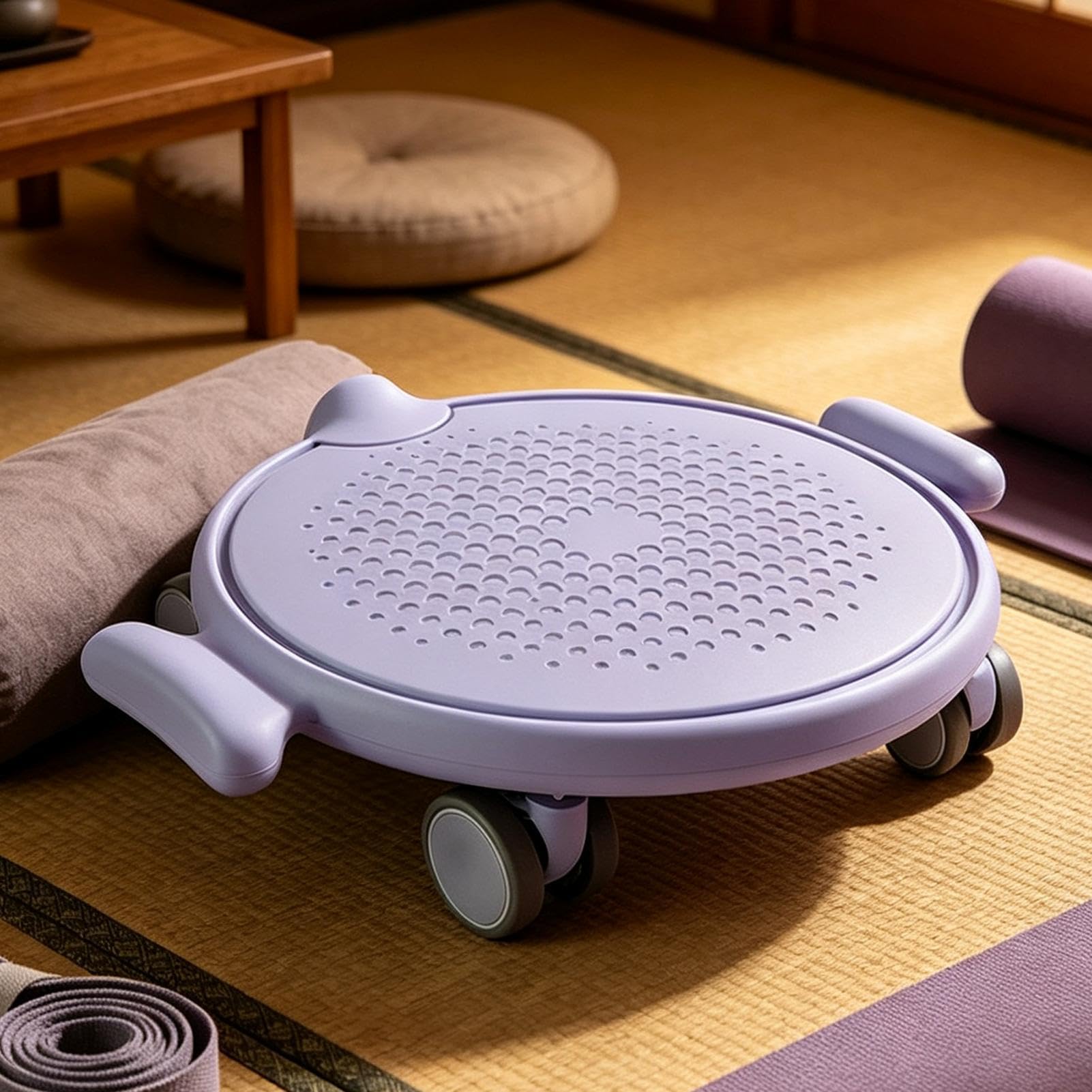 Disco Scorrevole Pilates Core Training Disco Trainer Silenzioso con Ruote