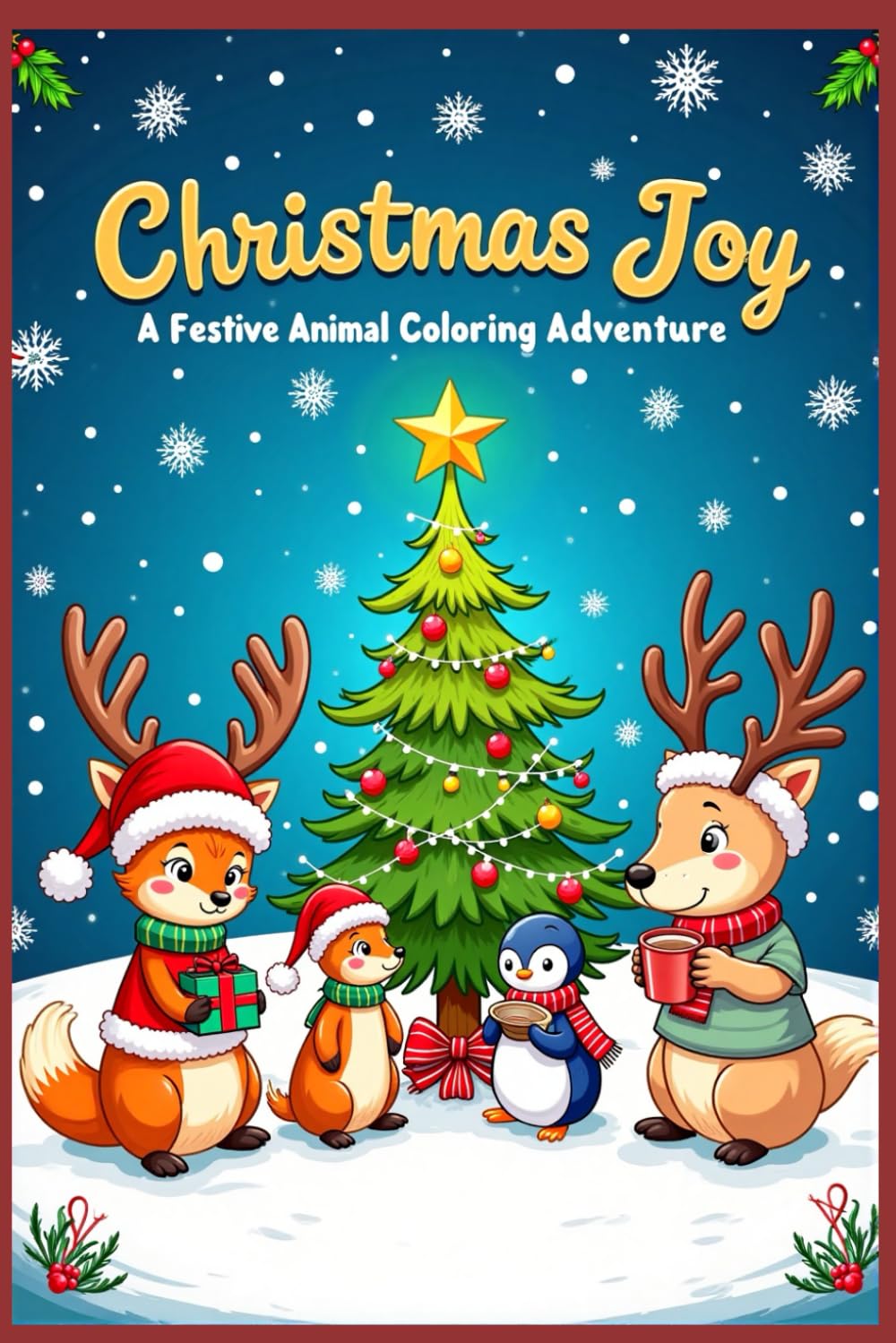 Christmas Joy: A Festive Animal Coloring Adventure