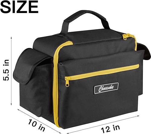 Miniatura 3 de Bolsa de compresor de aire compatible con Dewalt 20V Max inflador de neumáticos bolsas de batería en ambos lados bolsillo con cremallera duradero