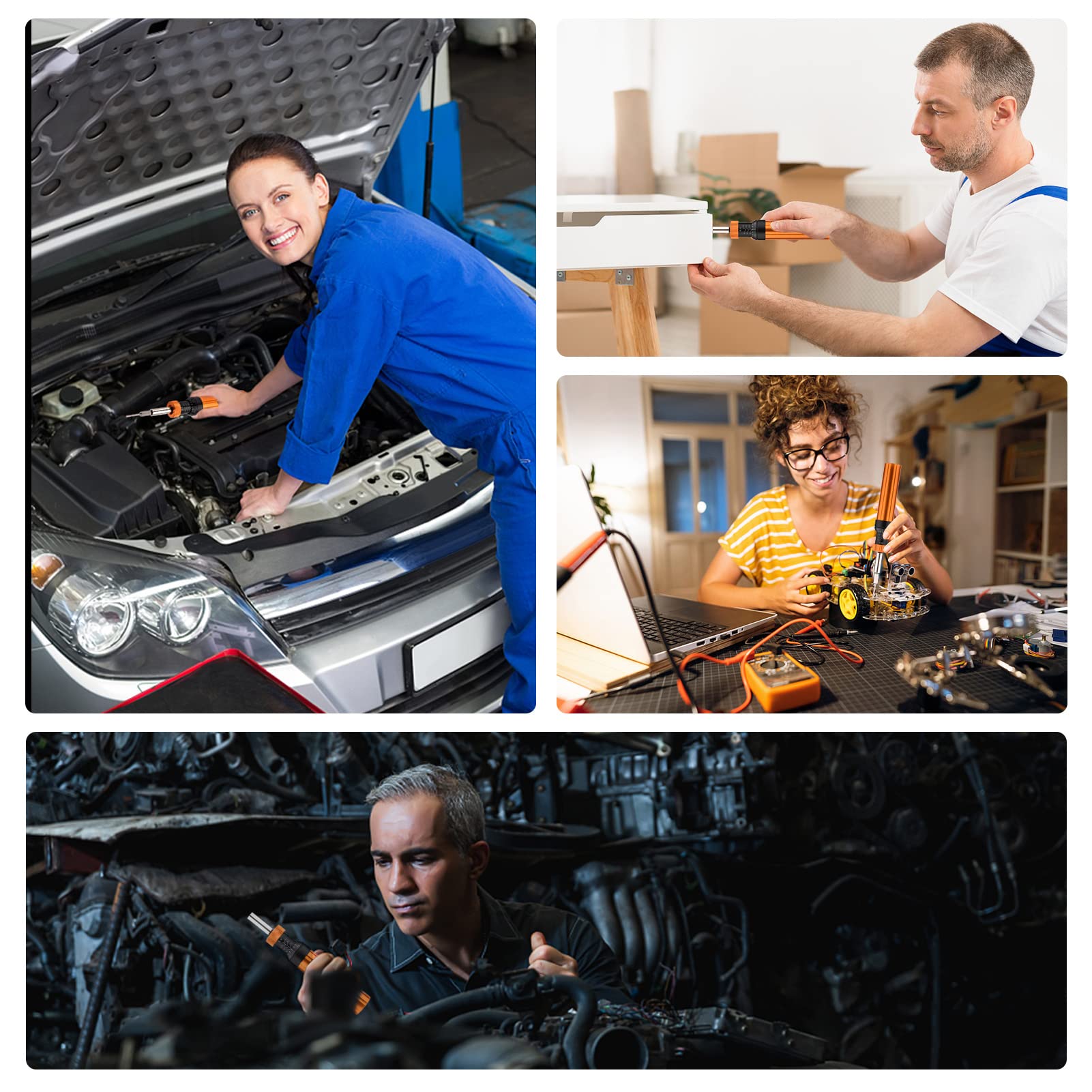 Voreingestellter Drehmomentschraubendreher mit Schlitz-/Kreuz-Schraubendreher-Bit, 1/4-Zoll-Sechskantantrieb, Einstelldrehmoment, begrenzter Schraubendreher für Autoreparatur, mechanische Montage