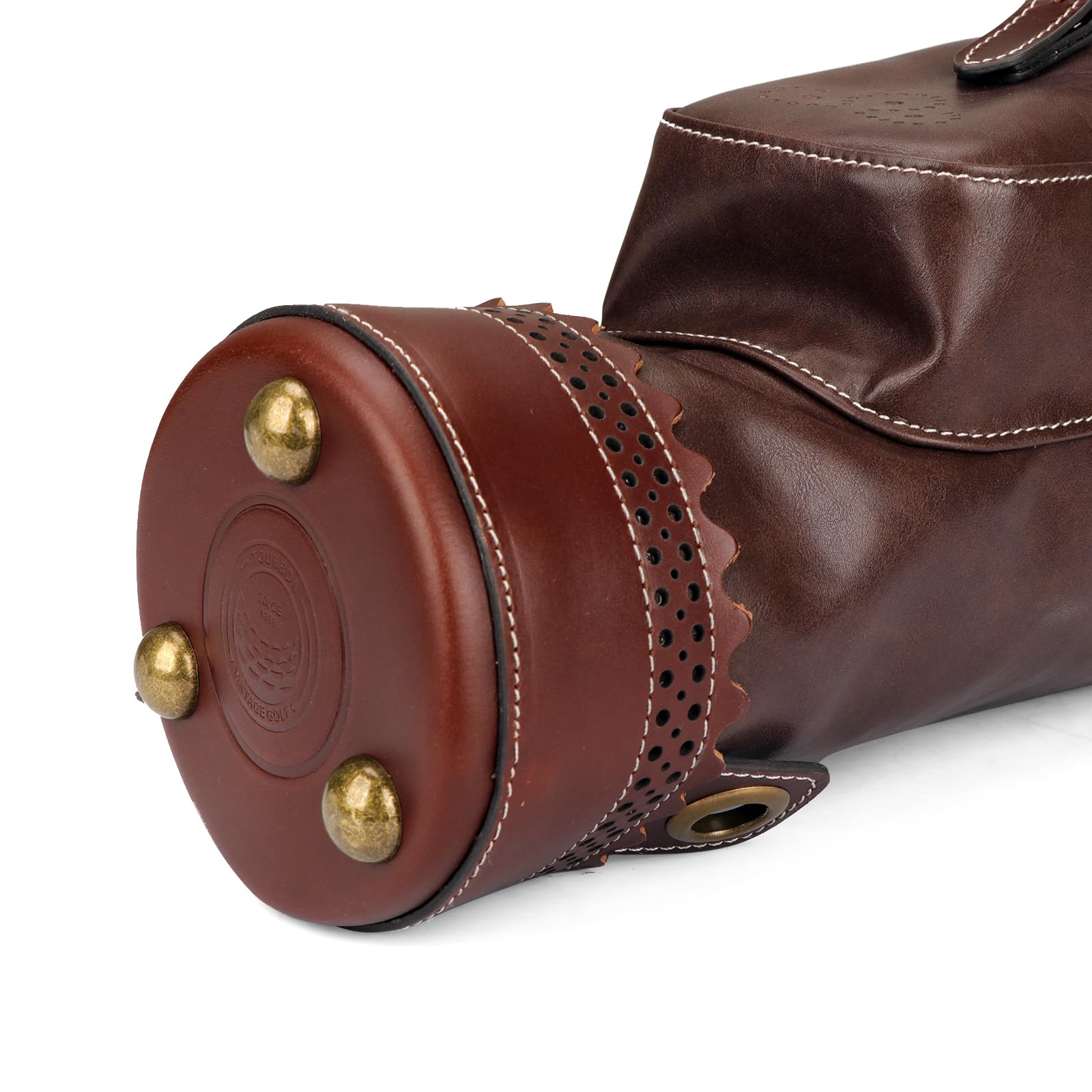 Tourbon Vintage Golf Sonntag Tragetasche mit Balltasche, tragbare Golfschläger-Reisetasche für Tauchbereich