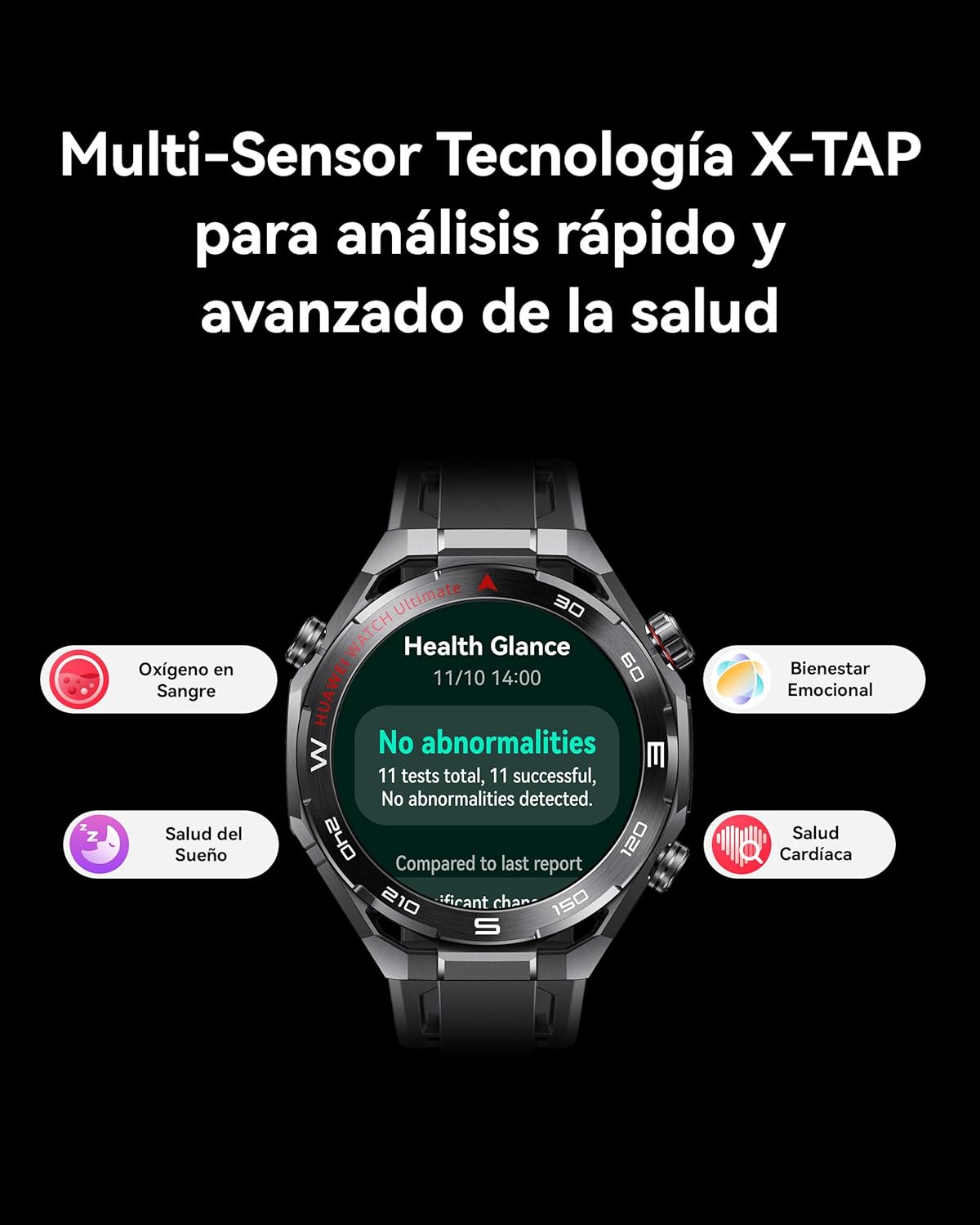 HUAWEI Watch Ultimate 2, Reloj Inteligente GPS, Metal Líquido a Base de Circonio, Buceo de hasta 150 Metros, Comunicación Subacuática Basada en Sonar, Monitoreo de Salud Preciso, eSIM, Negro 6