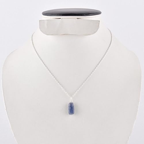 Miniatura 38 de Natural Raw Pink Ruby Rough Gemstone Handmade Dainty Pendant Necklace for Women Healing Crystals July Birthstone Birthday Gift for Her Silver Plated