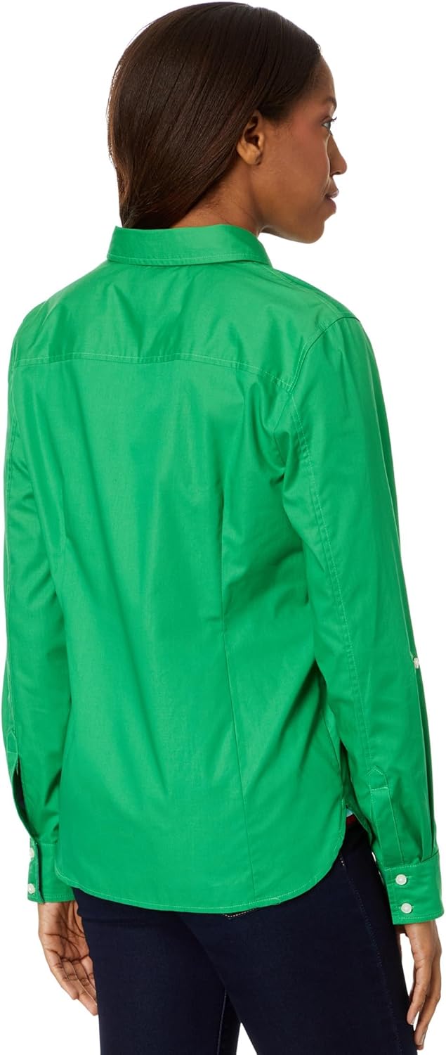 Tommy Hilfiger Womens Button Down Long Sleeve Collared Shirt with Chest Pocket - Image 2