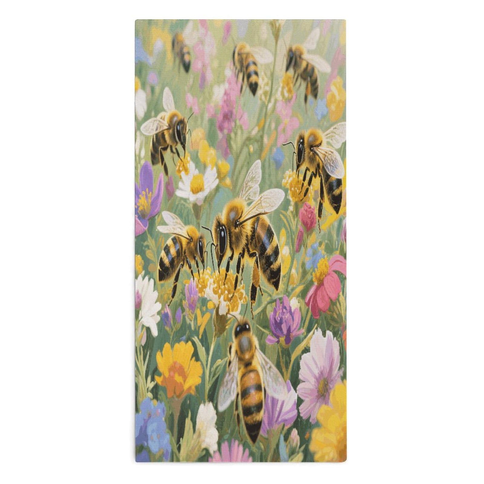 YUXBVKRS Bees Hand Towels for Bathroom 14x29 Inch