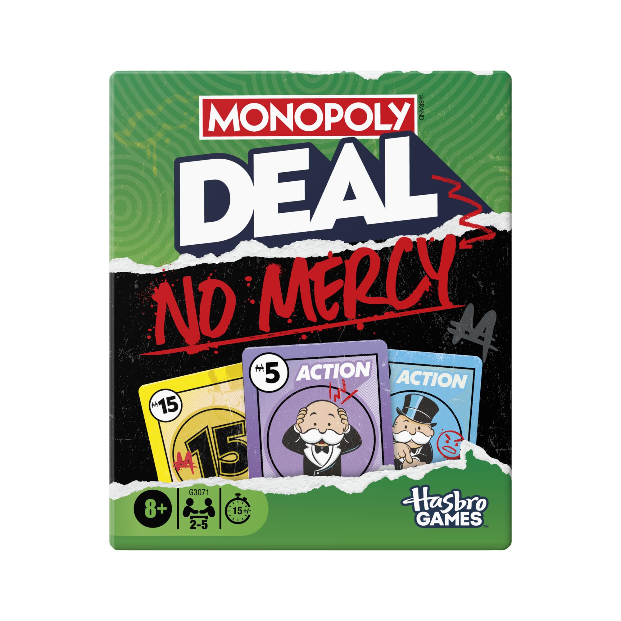 Monopoly Deal No Mercy Card Game – Ruthless Monopoly Deal Edition – Fun Family Games for Kids, Teens, and Adults – 15 Mins. – 2-5 Players – Ages 8+-image-14