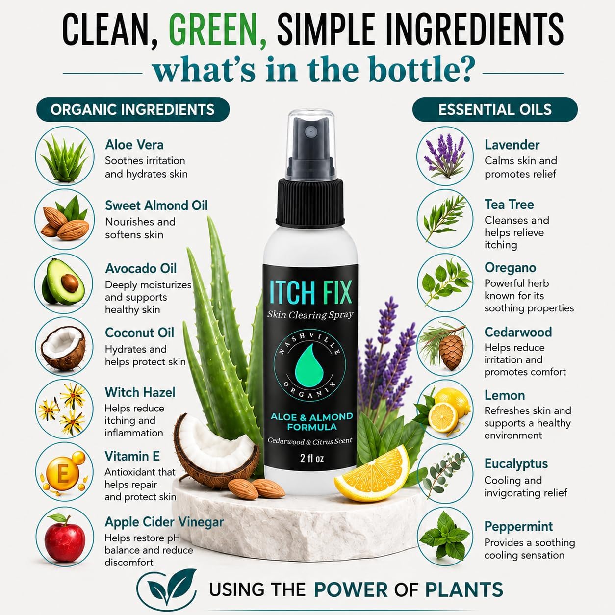 Dr. A's Itch Fix Skin Clearing Spray | Athlete's Foot & Jock Itch Solution | Itching Relief for Groin, Feet, Inner Thigh | Natural Ingredients and Essential Oils | Odor Eliminator 4oz