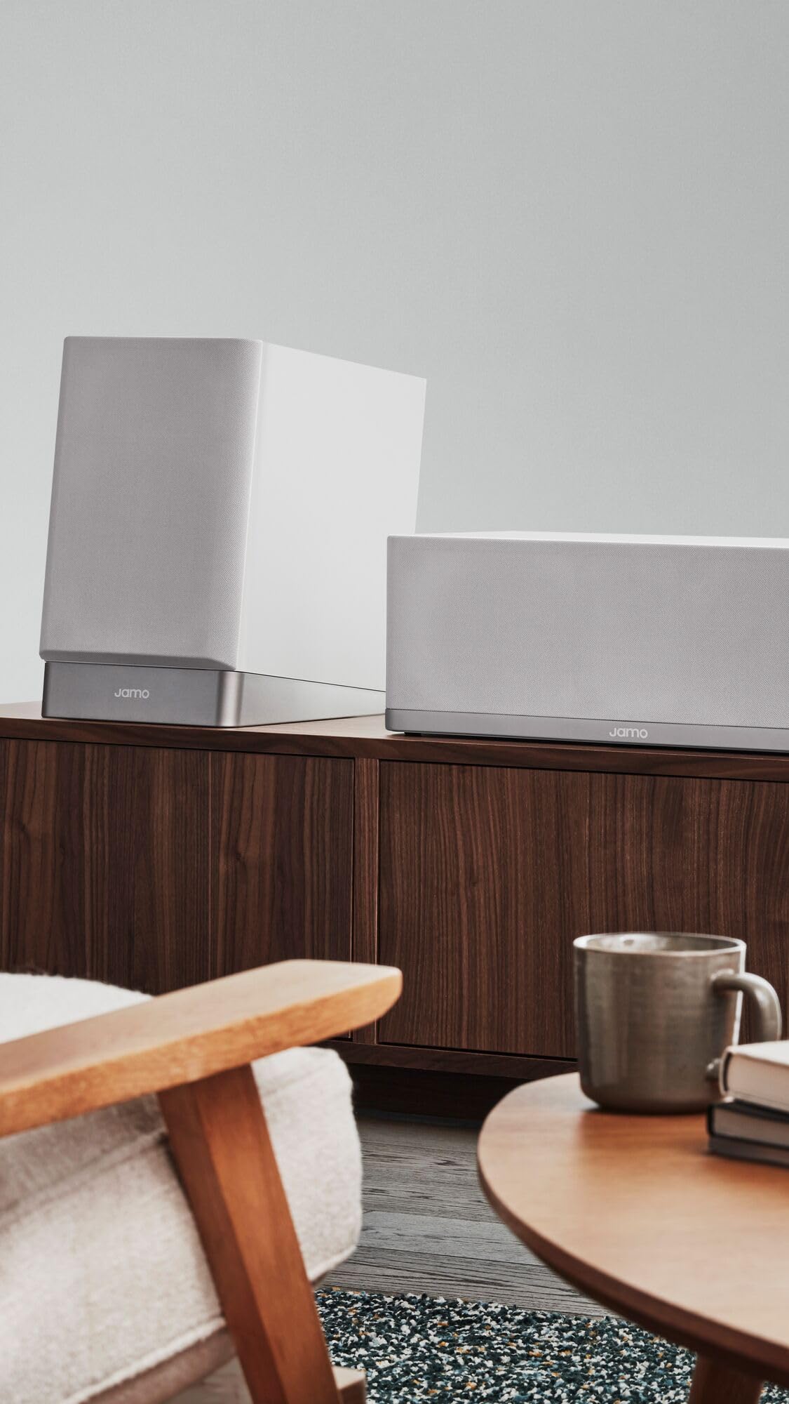 Jamo S7-17B Pair of Bookshelf Speakers Grey Cloud Głośnik z półką niskotonową para 17 cm szary