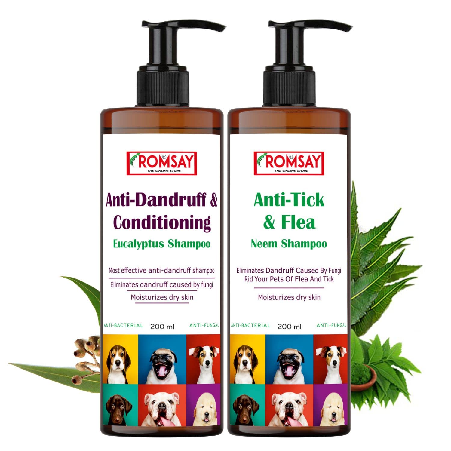 ROMSAY Anti-Tick & Flea + Anti Dandruff & Conditioning Shampoo | Flea and Tick | Conditioning Dog Shampoo for Pomeranian, shih tzu Puppy, Rottweiler Adult, German Shepherd, Labrador and Golden Retriever, Dog Accessories (400 ml) (B0BPMVRNRV) Amazon Price History, Amazon Price Tracker